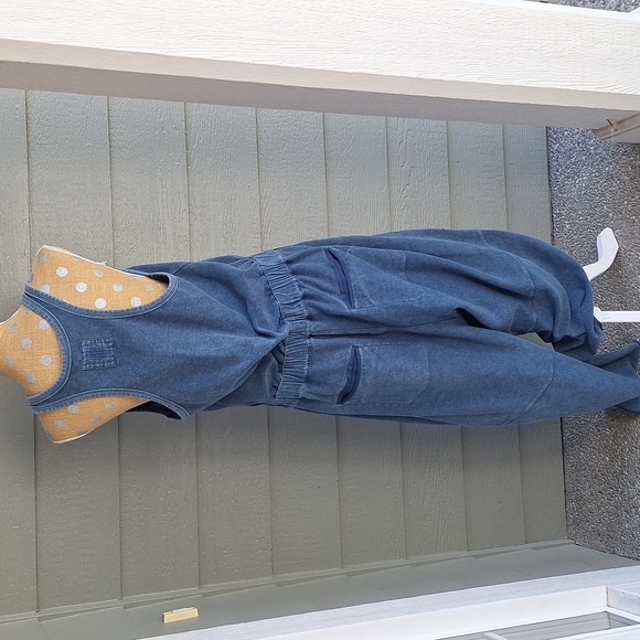 Free People FP Movement Timko XL Navy Blue Barrel Leg Athletic Sporty Jumpsuit - Picture 10 of 16